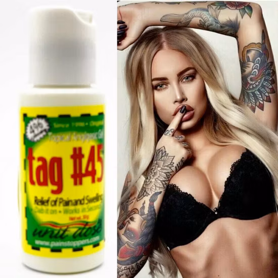 Dolore al tatuaggio Gonfiore Tag45 Microblading Gel anestetico topico Fornitura di tatuaggi per trucco permanente professionale